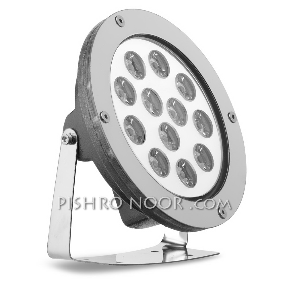 پروژکتور-IP68-ضد-آب-گرد-1×12-وات-پایه-دار-مدل-P12